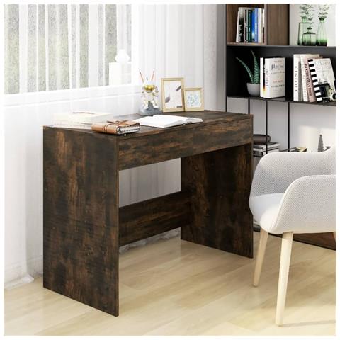 Lusso Casadino -  Scrivania Rovere Fumo 101x50x76,5 Cm In Truciolato - Foto 8