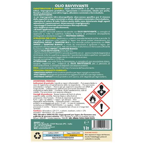 Olio Ravvivante 1lt + Panno Microfibra Olio Ravvivante Per Infissi In Legno, Alluminio Verniciato E Ferro Battuto, Rigenera, Protegge E Ravviva Superfici Opacizzate Dal Sole. - Foto 3