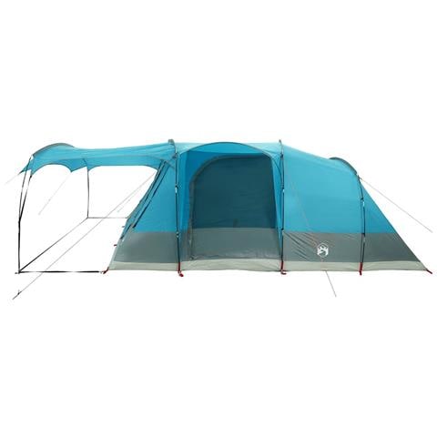 Tenda da Campeggio a Tunnel per 5 Persone Blu Impermeabile - Foto 8