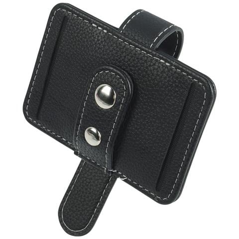 Clip Per Porta Occhiali Da Sole In Pelle Pu Per Visiera Auto Black - Foto 1