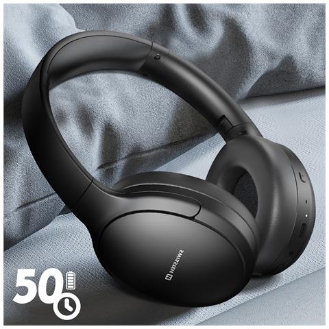 Cuffie Bluetooth Anc Impermeabili Ip44 Pieghevoli, Nero - Foto 2