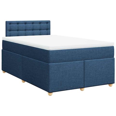 Giroletto a Molle con Materasso Blu 120x190 cm in Tessuto - Foto 1