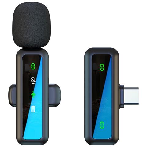 Microfono Lavalier Wireless Type-c - Microfono A Condensatore Omnidirezionale A Clip Per Streaming Live E Registrazione - Foto 1