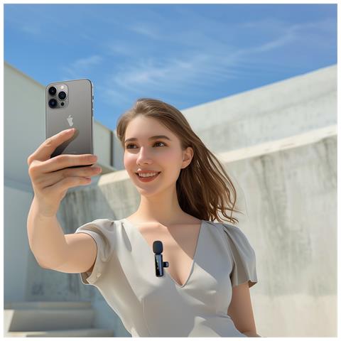 Microfono Lavalier Wireless Type-c - Microfono A Condensatore Omnidirezionale A Clip Per Streaming Live E Registrazione - Foto 2