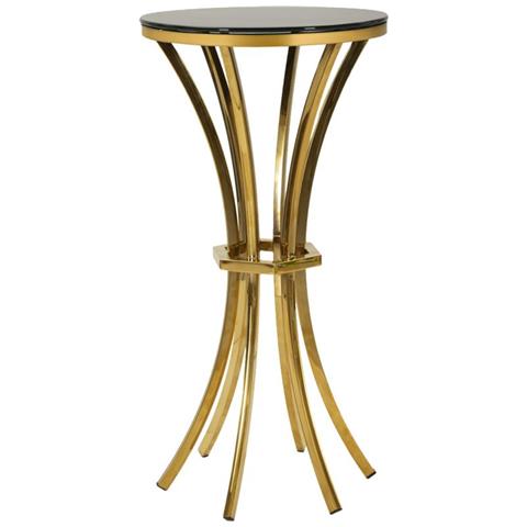 Tavolo Mf880 - Oro - Vetro - 40x40x81 Cm - Foto 1