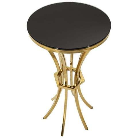 Tavolo Mf880 - Oro - Vetro - 40x40x81 Cm - Foto 2