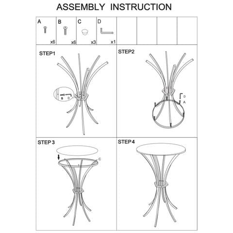 Tavolo Mf880 - Oro - Vetro - 40x40x81 Cm - Foto 8