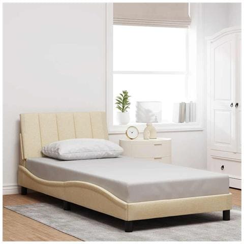 Giroletto senza Materasso Crema 100x200 cm in Tessuto - Foto 2