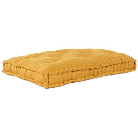 Cuscino per divano a pallet  in tessuto giallo - Foto 1