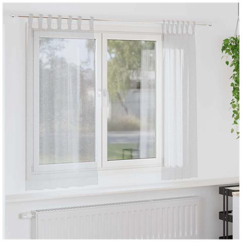 Tende con tende 2 pcs Grigio chiaro Poliestere - Foto 2