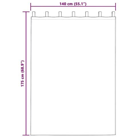 Tende con tende 2 pcs Grigio chiaro Poliestere - Foto 8