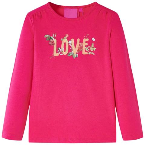 Maglietta da Bambina a Maniche Lunghe Fucsia 128 - Foto 1