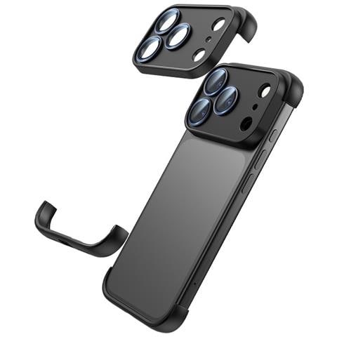 Custodia Nera Borderless In Tpu Compatibile Con Iphone 17 Air - Antiurto E Protezione Obiettivo - Foto 1