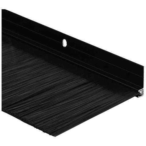 Spazzole per porte a vite 12 pcs Nero 100 cm Lega di alluminio - Foto 9