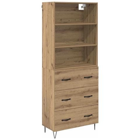 Credenza con cassetto Rovere artigianale 69,5 x 34 x 180 cm - Foto 1