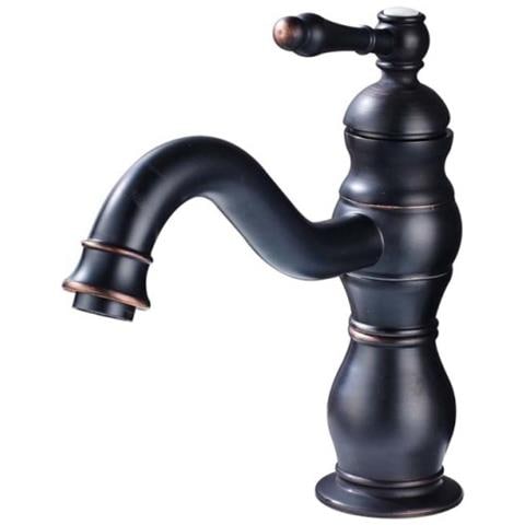 Rubinetto per lavabo da bagno, Blackswan, tipo M149, modello corto nero anticato, misura 21,5 cm - Foto 1