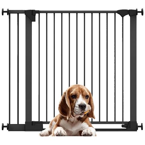 Bettacare Cancelletto Per Cani Safestep, Nero, 110cm - 117cm, Passaggio Extra Basso, Apertura Extra Larga Di 81cm - Foto 1