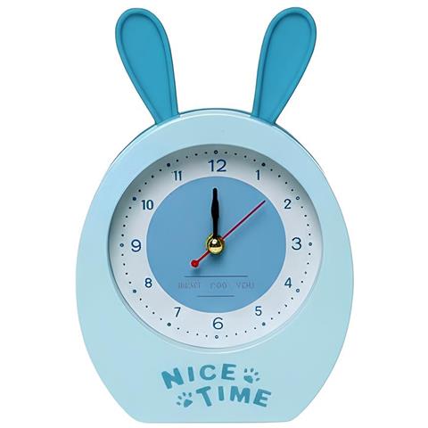 Sveglia Analogica Per Bambini Design Orecchie Di Coniglio Modello Nice Time - Foto 4