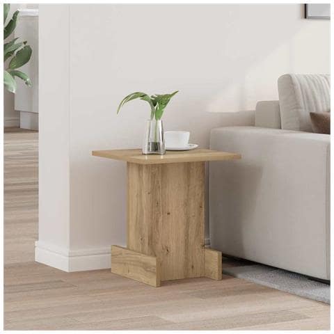 Tavolino Rovere artigianale 35,5 x 35 x 40 cm Legno multistrato - Foto 2