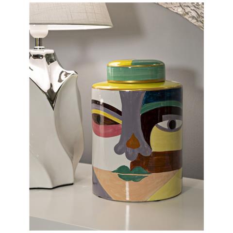 Vaso Piccassy Color Top Medio In Ceramica Con Volto Cubista - Foto 8