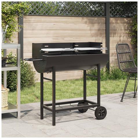 griglia a carbone 96,5 x 42,5 x 88,5 cm Nero - Foto 2