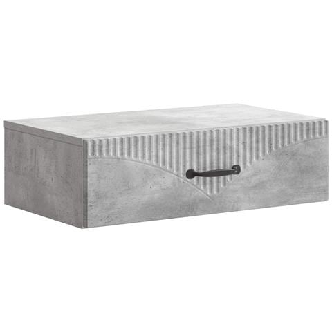 Tavolino da Parete Laterale Grigio Cemento 59 x 34,5 x 17 cm - Foto 1