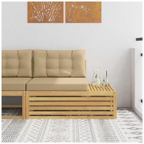 Divano da Esterno con cuscino Bianco 115 x 83 x 73 cm - Foto 2