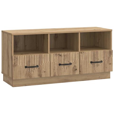 Mobile TV con cassetto Rovere Artigianale 102 x 34,5 x 47 cm - Foto 1