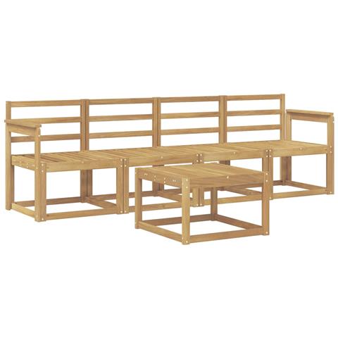 Set di divani da esterno 5 pcs Bianco 59 x 59 x 37 cm - Foto 1