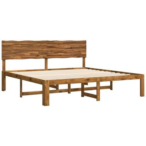 Letto matrimoniale con testiera ROSTOCK Naturale 180 x 200 cm - Foto 2