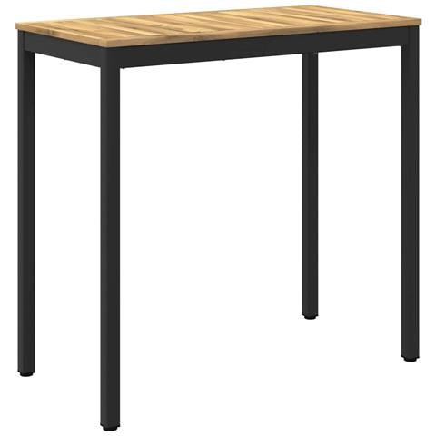 Tavolo Bar da Giardino Bianco e Nero 108,5 x 55 x 105 cm - Foto 1