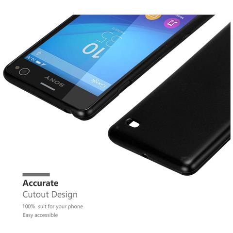 Custodia Compatibile Con Sony Xperia C4 In Nero Metallico - Coperchio Protettivo In Silicone Tpu Flessibile - Foto 7
