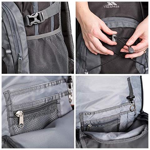 Trespass Albus Zaino Da 30 L Unisex Albus Flint Taglia Unica - Foto 5