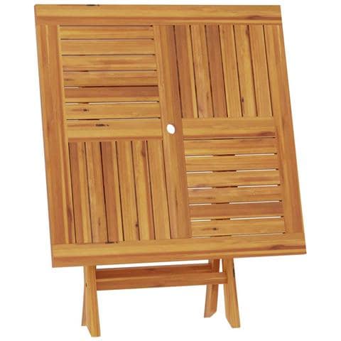 Tavolo Da Giardino Pieghevole 85x85x76cm Legno Massello Di Teak - Foto 2