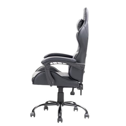 SEDIA GAMING RHOMBUS PF10 - PVC, Doppio Cuscino, Schienale Reclinabile, Nero Nero (ITCGPF10BB) - Foto 2