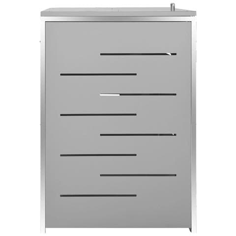 Copribidone per Spazzatura Triplo 207x77,5x112,5cm Acciaio Inox - Foto 2