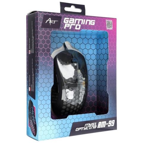 Mouse A Filo Optical Am-99 Gaming Pro 6400 Dpi Usb Black Led Rgb - Foto 2