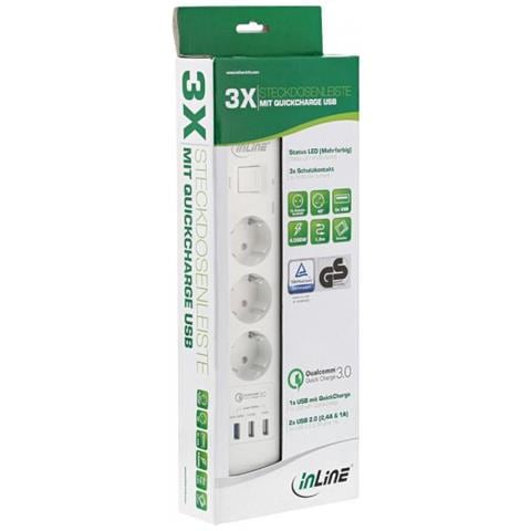 16491 3presa (e) Ac 230v 1.5m Bianco Protezione Da Sovraccarico - Foto 3