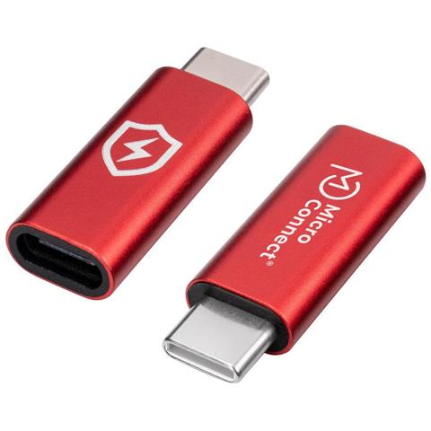 Microconnect Mc-ccadap-sc Adattatore Per Inversione Del Genere Dei Cavi Usb C Rosso (safe Charge Usb-c Data - Blocker Ad - Foto 2