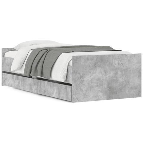 Giroletto Con Cassetti Grigio Cemento 100x200 Cm - Foto 2