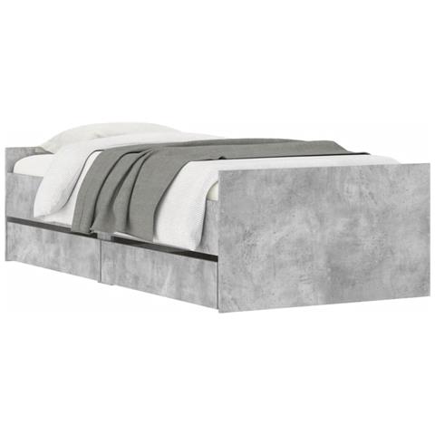 Giroletto Con Cassetti Grigio Cemento 100x200 Cm - Foto 3