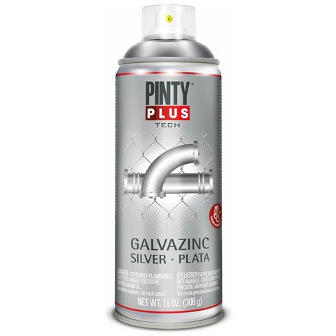 Vernice Spray Pintyplus Tech Galvazinc 306 Ml Argentato - Foto 1