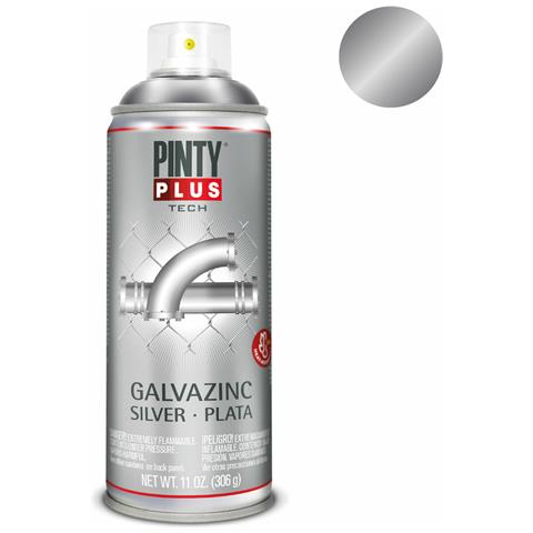 Vernice Spray Pintyplus Tech Galvazinc 306 Ml Argentato - Foto 2