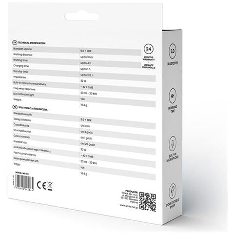 Auricolari Bluetooth Sportivi Savio We-03 Nero - Foto 2