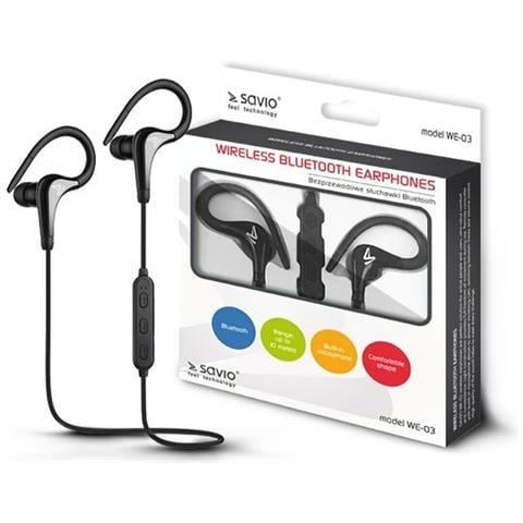 Auricolari Bluetooth Sportivi Savio We-03 Nero - Foto 7