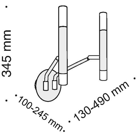 Applique Da Parete Moderno Vigo Metallo Nero Vetro 4 Luci G9 25w - Foto 2