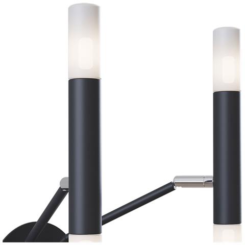 Applique Da Parete Moderno Vigo Metallo Nero Vetro 4 Luci G9 25w - Foto 4