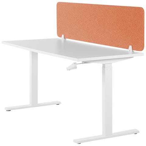 Pannello Divisorio Per Scrivania Rosso Chiaro 180 X 40 Cm Wally - Foto 2