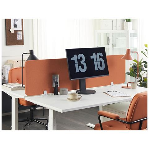Pannello Divisorio Per Scrivania Rosso Chiaro 180 X 40 Cm Wally - Foto 1