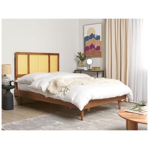 Letto Rattan Auray 140 X 200 Cm Marrone - Foto 1